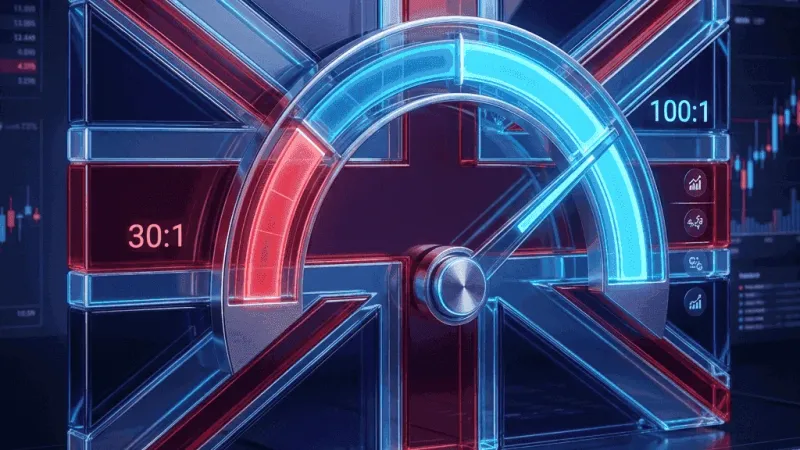 FCA regulation guide explaining leverage limitations and prop firm trading structures in the United Kingdom.